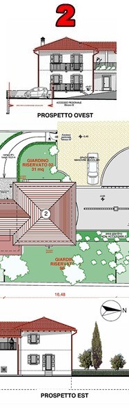 Villetta 2 - Riva del Garda Prospetto e piante della villetta 2 a Riva del Garda